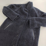 45R/45rpm シェットランドニットとボアのコート リバーシブル 定価159500円 グレー ネイビー レディース フォーティーファイブアールピーエム【中古】5-1123A♪