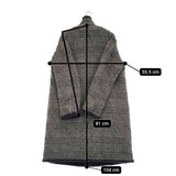 45R/45rpm シェットランドニットとボアのコート リバーシブル 定価159500円 グレー ネイビー レディース フォーティーファイブアールピーエム【中古】5-1123A♪