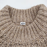 45R/45rpm ワッフルウール紡のビッグセーター ニット 定価42900円 ベージュ レディース フォーティーファイブアールピーエム【中古】5-1206T♪