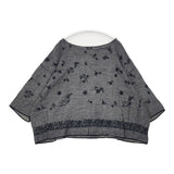 45R/45rpm 歳時記カディ刺繍馬比古ブラウス 定価46200円 ブラウス シャツ チャコールグレー レディース フォーティーファイブアールピーエム【中古】6-0415M∞