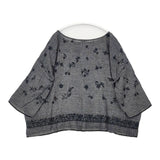 45R/45rpm 歳時記カディ刺繍馬比古ブラウス 定価46200円 ブラウス シャツ チャコールグレー レディース フォーティーファイブアールピーエム【中古】6-0415M∞