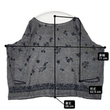 45R/45rpm 歳時記カディ刺繍馬比古ブラウス 定価46200円 ブラウス シャツ チャコールグレー レディース フォーティーファイブアールピーエム【中古】6-0415M∞