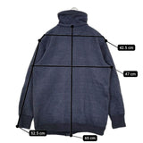 45R/45rpm ハイネック コットン ジャケット ブルゾン ネイビー レディース フォーティーファイブアールピーエム【中古】5-1205M∞