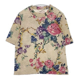 45R/45rpm ギマニットのフラワープリント四角Tシャツ 定価42900円 半袖Ｔシャツ カットソー ベージュ レディース フォーティーファイブアールピーエム【中古】6-0422S∞