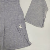 umii 908/45R/45rpm 長袖 タック コットン ストライプ ブラウス シャツ ブルー ホワイト レディース ウミフォーティーファイブアールピーエム【中古】6-0117M∞