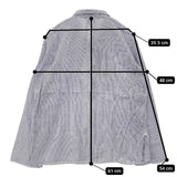 umii 908/45R/45rpm 長袖 タック コットン ストライプ ブラウス シャツ ブルー ホワイト レディース ウミフォーティーファイブアールピーエム【中古】6-0117M∞