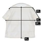 45R/45rpm パッチワーク×天竺Tシャツ 定価33000円 ブラウス シャツ オフホワイト ホワイト レディース フォーティーファイブアールピーエム【中古】6-0605S∞