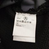 COMME des GARCONS パッチワーク フェイクレザー 合成皮革 AD2024 セーター ニット 24AW ブラック レディース コムデギャルソン【中古】5-1026T♪