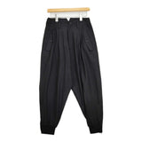 Y's 裾リブパンツ YO-P01-201 サイズ1 タック パンツ 24AW ブラック レディース ワイズ/Yohji【中古】5-1026G♪