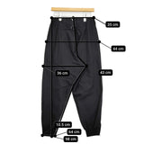 Y's 裾リブパンツ YO-P01-201 サイズ1 タック パンツ 24AW ブラック レディース ワイズ/Yohji【中古】5-1026G♪