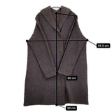 Haat ISSEY MIYAKE HA63KA300 サイズ2 ウールナイロン ショールカラー コート ブラウン レディース ハートイッセイミヤケ【中古】5-1206T♪