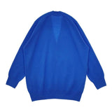 MACPHEE プレーンウール Vネックカーディガン 12-02-14-02107 カーディガン ブルー レディース マカフィー【中古】5-1208T∞