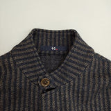 45R/45rpm ジャージフラノジャケット 定価36300円 ストライプ ウール ジャケット ネイビー ブラウン レディース フォーティーファイブアールピーエム【中古】5-1208T∞