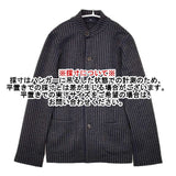 45R/45rpm ジャージフラノジャケット 定価36300円 ストライプ ウール ジャケット ネイビー ブラウン レディース フォーティーファイブアールピーエム【中古】5-1208T∞