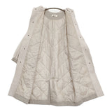 evam eva ウールパディングロングコート サイズ1 定価70400円 E223T180 コート ライトグレー レディース エヴァムエヴァ【中古】5-1123T♪