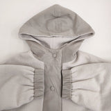 evam eva ウールパディングロングコート サイズ1 定価70400円 E223T180 コート ライトグレー レディース エヴァムエヴァ【中古】5-1123T♪