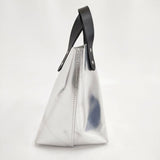 TEMBEA ミラーレザー スモールトート トートバッグ シルバー レディース テンベア【中古】6-0111G∞