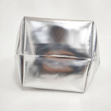 TEMBEA ミラーレザー スモールトート トートバッグ シルバー レディース テンベア【中古】6-0111G∞