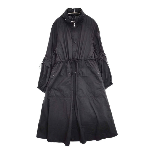 MONCLER LINS GIUBBOTTO フーデッドダウン ロングコート サイズ0 H10931C00028 ダウンコート ブラック レディース モンクレール【中古】5-1026T♪