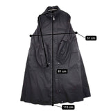 MONCLER LINS GIUBBOTTO フーデッドダウン ロングコート サイズ0 H10931C00028 ダウンコート ブラック レディース モンクレール【中古】5-1026T♪