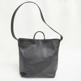 MAISON CANAU SMOOTH HOBO（L） 2WAYバッグ 定価90200円 レザー トート ショルダーバッグ ブラック レディース メゾンカナウ【中古】5-1108G♪