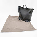 MAISON CANAU SMOOTH HOBO（L） 2WAYバッグ 定価90200円 レザー トート ショルダーバッグ ブラック レディース メゾンカナウ【中古】5-1108G♪
