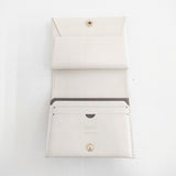 MOLINI ゴートレザー コンパクトウォレット Bifold Compact Wallet - Off white 定価38500円 二つ折り財布 ホワイト レディース モリニ【中古】5-1120G◎
