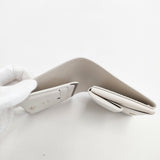 MOLINI ゴートレザー コンパクトウォレット Bifold Compact Wallet - Off white 定価38500円 二つ折り財布 ホワイト レディース モリニ【中古】5-1120G◎