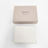 MOLINI ゴートレザー コンパクトウォレット Bifold Compact Wallet - Off white 定価38500円 二つ折り財布 ホワイト レディース モリニ【中古】5-1120G◎