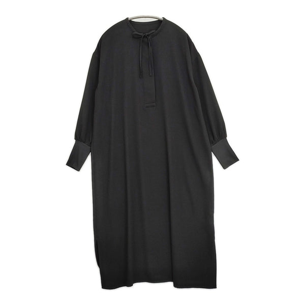 audrey and john wad 未使用 ジョーゼットリブ付きワンピース 定価18700円 25AW ブラック レディース オードリーアンドジョンワッド【中古】5-1026M♪