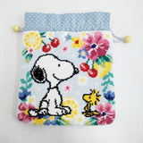 FEILER/PEANUTS SNOOPY スヌーピー 巾着 ポーチ ライトブルー レディース フェイラー/ピーナッツ【中古】5-1026G♪