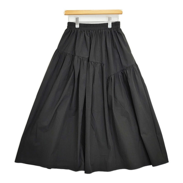 RILATO リラート ラディアンススカート 定価15840円 TW25301 サイズ38 ギャザー ロングスカート 2025 ブラック レディース【中古】5-1026G♪
