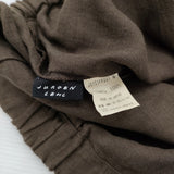 JURGEN LEHL J0151FP201 リネン テーパードパンツ 日本製 M 定価39600円 イージー パンツ ブラウン レディース ヨーガンレール【中古】6-0407M♪