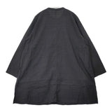 JURGEN LEHL コットンリネン スラブシャツ インド製 定価63800円 J0137FB014 イエローレーベル チュニック 23SS ブラック レディース ヨーガンレール【中古】6-0415M∞