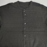 JURGEN LEHL コットンリネン スラブシャツ インド製 定価63800円 J0137FB014 イエローレーベル チュニック 23SS ブラック レディース ヨーガンレール【中古】6-0415M∞