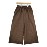 babaghuri ウール天竺フェルト ワイドパンツ フラップ 日本製 M J0534UP642 パンツ ブラウン レディース ババグーリ【中古】5-1207T∞