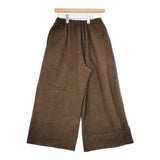 babaghuri ウール天竺フェルト ワイドパンツ フラップ 日本製 M J0534UP642 パンツ ブラウン レディース ババグーリ【中古】5-1207T∞