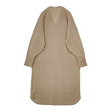 HOUSE OF LOTUS フレンチメリノVネックワンピース M 定価39600円 30212014270 ワンピース ベージュ レディース ハウスオブロータス【中古】5-1207T∞