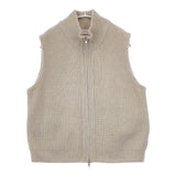ADAWAS ドライバーズニット ウール ノースリーブ ベスト セーター ニット ベージュ レディース アダワス【中古】5-1207T∞