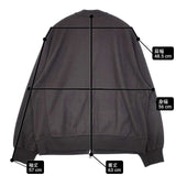 blurhms Light Sweat Crew-Zipスウェットブルゾン BHS22S026 コットンジャケット ブルゾン チャコールグレー レディース ブラームス【中古】6-0404M∞