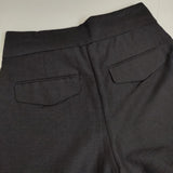 MARGARET HOWELL 578-1242004 PLAINWEAVE WOOL LINEN TROUSERS 定価46200円 パンツ ネイビー レディース マーガレットハウエル【中古】5-1207M∞