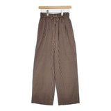 Demi-Luxe BEAMS イージーパンツ チェック パンツ ブラウン ベージュ レディース デミルクス ビームス【中古】6-0404M∞