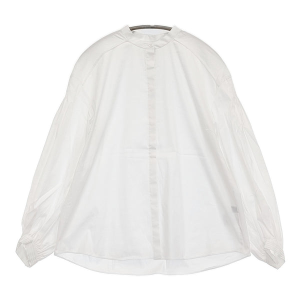 TOMORROWLAND ストレッチブロードピンタックブラウス サイズ36 定価23100円 シャツ 24SS ホワイト レディース トゥモローランド【中古】5-1108M♪