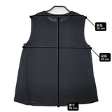 BATONER A-LINE BOAT NECK SLEEVELESS 定価7700円 BN-21SL-048 リネン ノースリーブ Ｔシャツ カットソー ブラック レディース バトナー【中古】6-0605S∞
