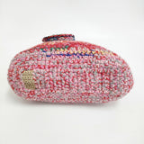 DANIELA GREGIS 編み込み ウール ニット トートバッグ レッド レディース ダニエラグレジス【中古】5-1108T♪