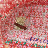 DANIELA GREGIS 編み込み ウール ニット トートバッグ レッド レディース ダニエラグレジス【中古】5-1108T♪