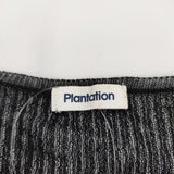 Plantation PL81KE301 コットン サイズM ニット ベスト ブラック レディース プランテーション【中古】6-0525S◎