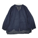 Plantation PL43FJ190 製品染め コットンリネン ブラウス シャツ ネイビー レディース プランテーション【中古】6-0330M∞