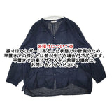 Plantation PL43FJ190 製品染め コットンリネン ブラウス シャツ ネイビー レディース プランテーション【中古】6-0330M∞