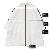 Plantation 5分袖シャツ プルオーバー コットンリネン PL23FM901 製品洗い ブラウス シャツ オフホワイト レディース プランテーション【中古】6-0605S∞